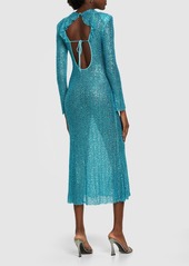 Self Portrait Beaded Knit Maxi Dress