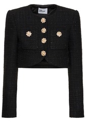 Self Portrait Bouclé Crop Jacket