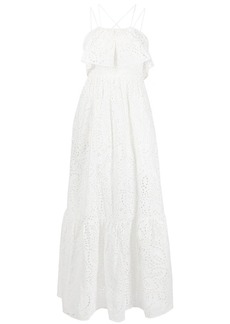 Self Portrait broderie anglaise maxi dress