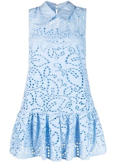 Self Portrait broderie-anglaise tiered dress