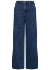 Self Portrait Buttoned Denim Long Jumpsuit