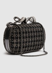 Self Portrait Chainmail Crystal Bow Clutch