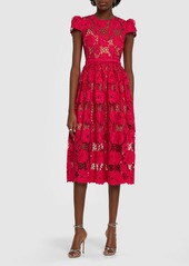 Self Portrait Cotton Lace Midi Dress