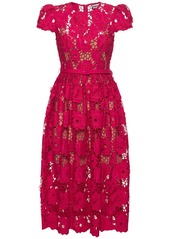 Self Portrait Cotton Lace Midi Dress