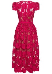 Self Portrait Cotton Lace Midi Dress