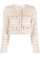 Self Portrait cropped bouclé jacket