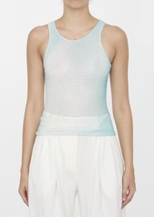 Self Portrait Crystal mesh top