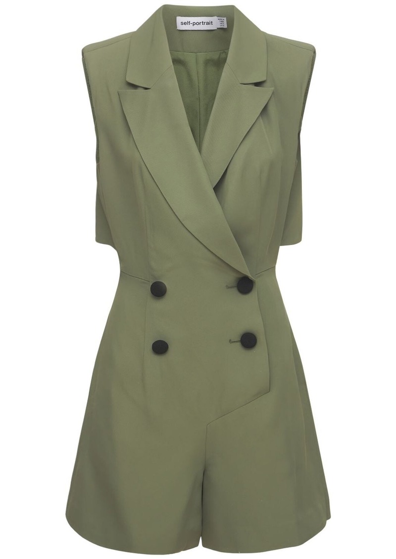 Double Breasted Twill Tuxedo Playsuit