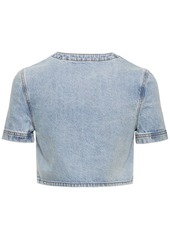 Self Portrait Embellished Denim Top