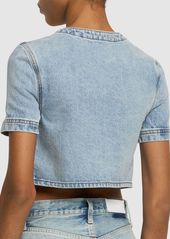 Self Portrait Embellished Denim Top