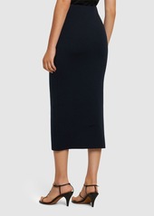 Self Portrait Embellished Knit Midi Skirt