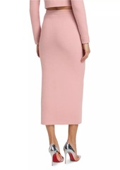 Self Portrait Embellished Knit Midi-Skirt