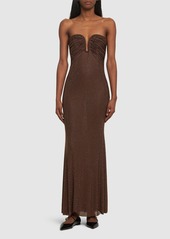 Self Portrait Embellished Mesh Maxi Dress