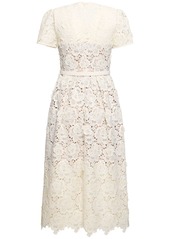 Self Portrait Floral Lace Midi Dress