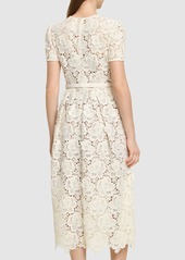 Self Portrait Floral Lace Midi Dress