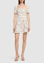 Self Portrait Floral Lace Mini Dress