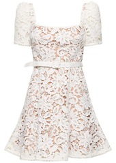 Self Portrait Floral Lace Mini Dress