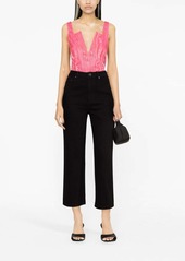 Self Portrait high-waisted cropped jeans
