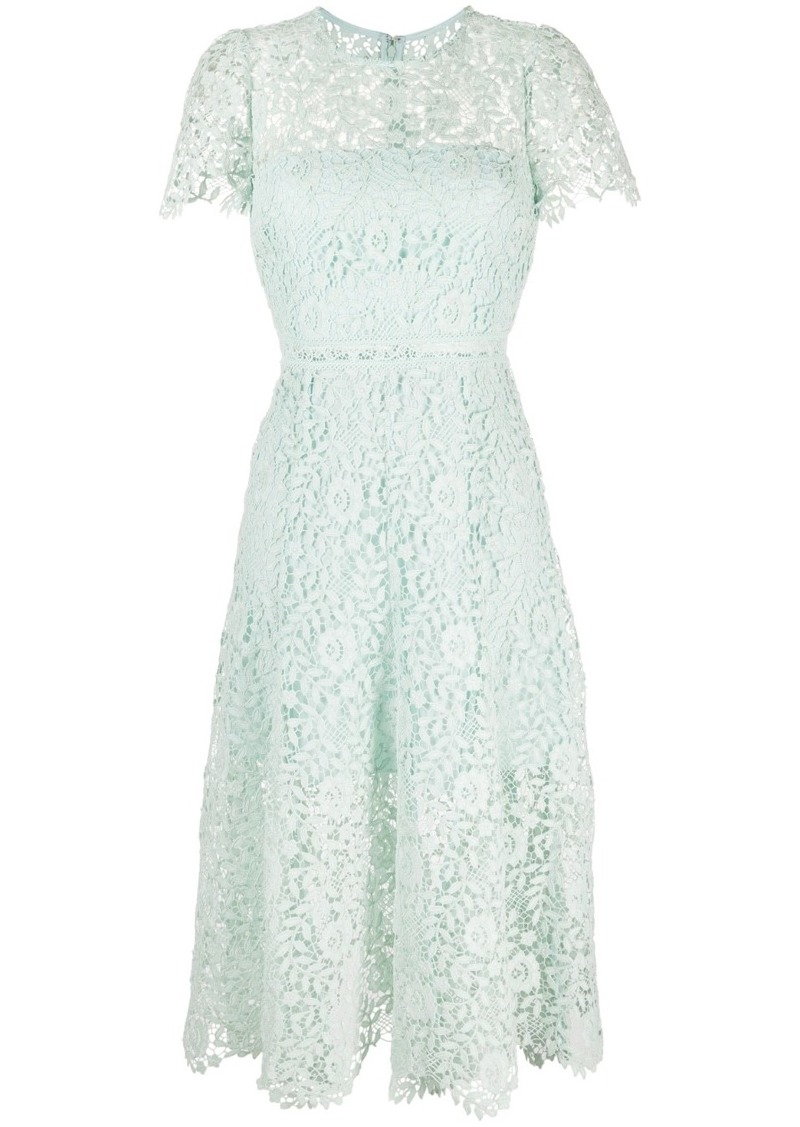 Self Portrait lace-detail midi dress