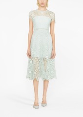 Self Portrait lace-detail midi dress