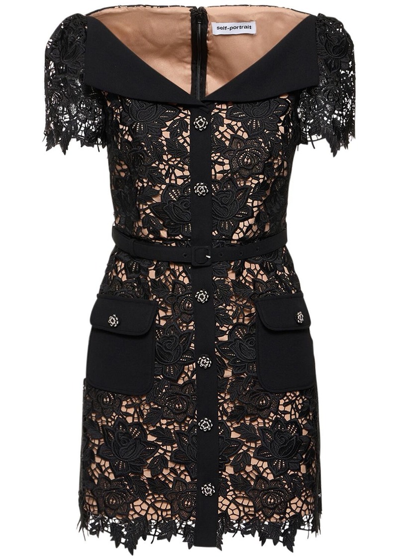 Self Portrait Lace Mini Dress