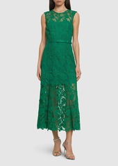 Self Portrait Lace Sleeveless Midi Dress