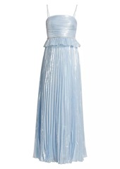 Self Portrait Metallic Pleated Gown