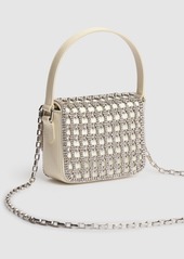 Self Portrait Micro Chainmail Crystal Top Handle Bag