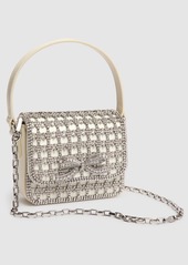 Self Portrait Micro Chainmail Crystal Top Handle Bag