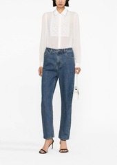 Self Portrait mid-rise straight-leg jeans