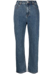 Self Portrait mid-rise straight-leg jeans