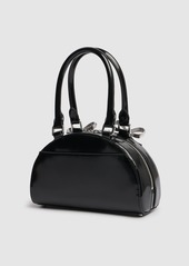 Self Portrait Mini Leather Curved Top Handle Bag