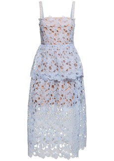 Self Portrait Organza Lace Midi Dress