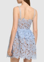 Self Portrait Organza Lace Mini Dress