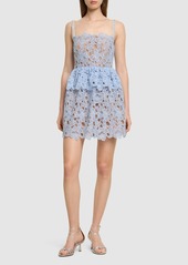 Self Portrait Organza Lace Mini Dress