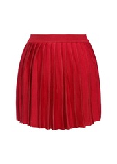 Self Portrait Pleated Knit Mini Skirt