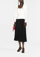 Self Portrait pleated-skirt midi dress