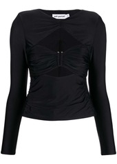 Self Portrait ruched cut-out top