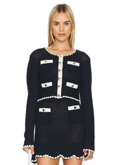 Self Portrait self-portrait Contrast Trim Cardigan