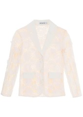Self portrait cotton floral lace jacket
