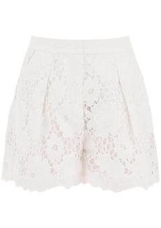 Self portrait cotton floral lace shorts