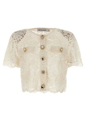 Self Portrait SELF-PORTRAIT 'Cream Cord Lace' shirt