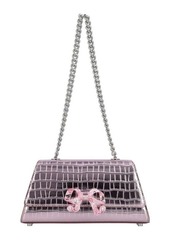 Self Portrait SELF-PORTRAIT Croc Bow mini shoulder bag