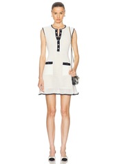 Self Portrait self-portrait Crochet Contrast Trim Mini Dress