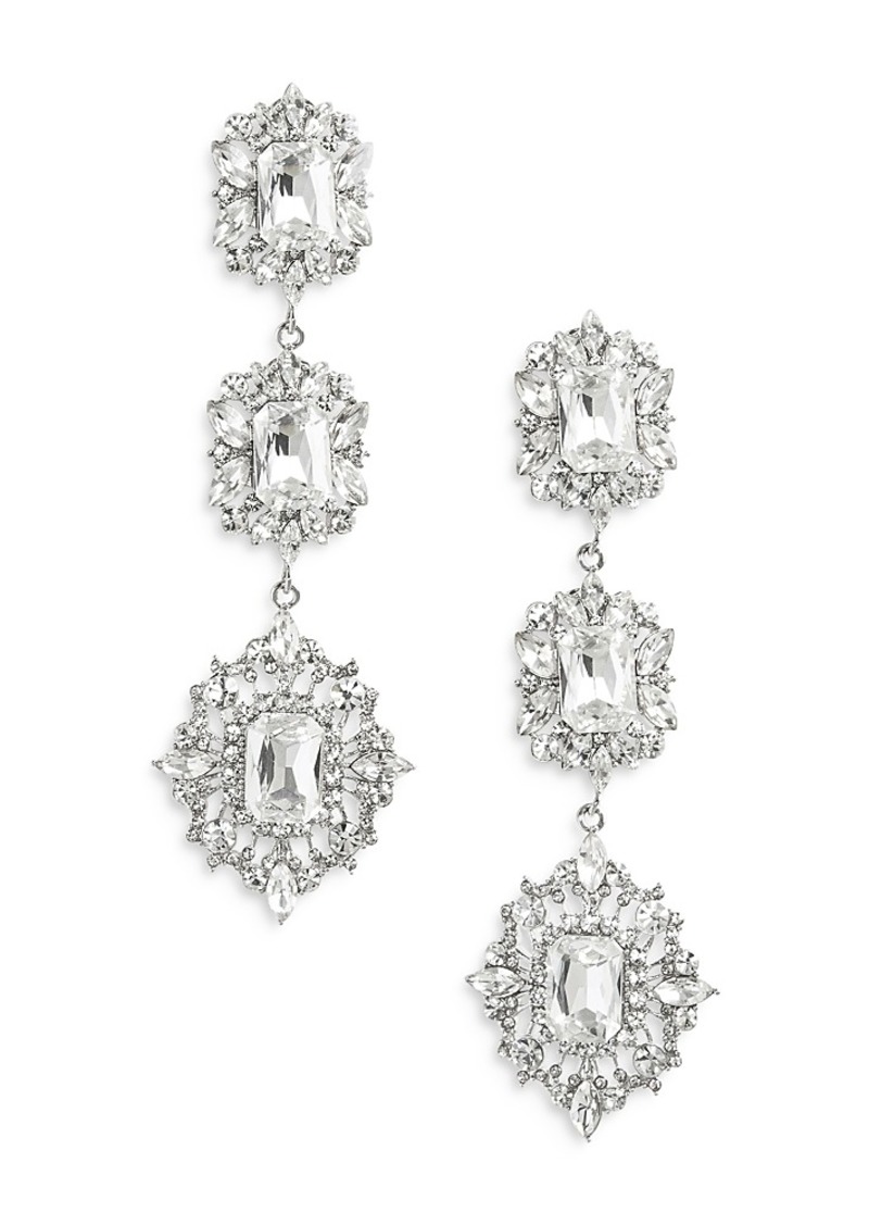 Self Portrait Self-Portrait Crystal Tiered Drop Earrings