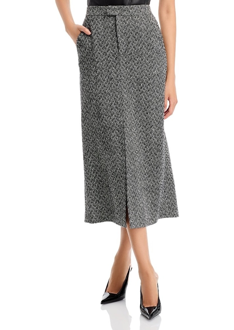 Self Portrait Self-Portrait Herringbone Midi Skirt