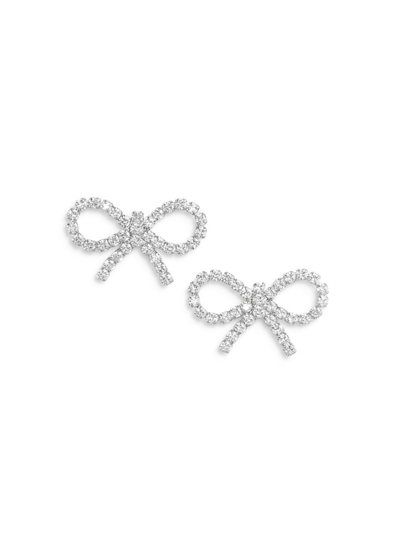 Self Portrait Self-Portrait Mini Bow Crystal Earrings