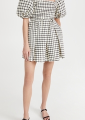 Self Portrait Monochrome Check Mini Dress