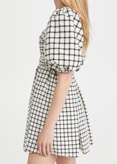 Self Portrait Monochrome Check Mini Dress