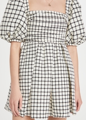 Self Portrait Monochrome Check Mini Dress